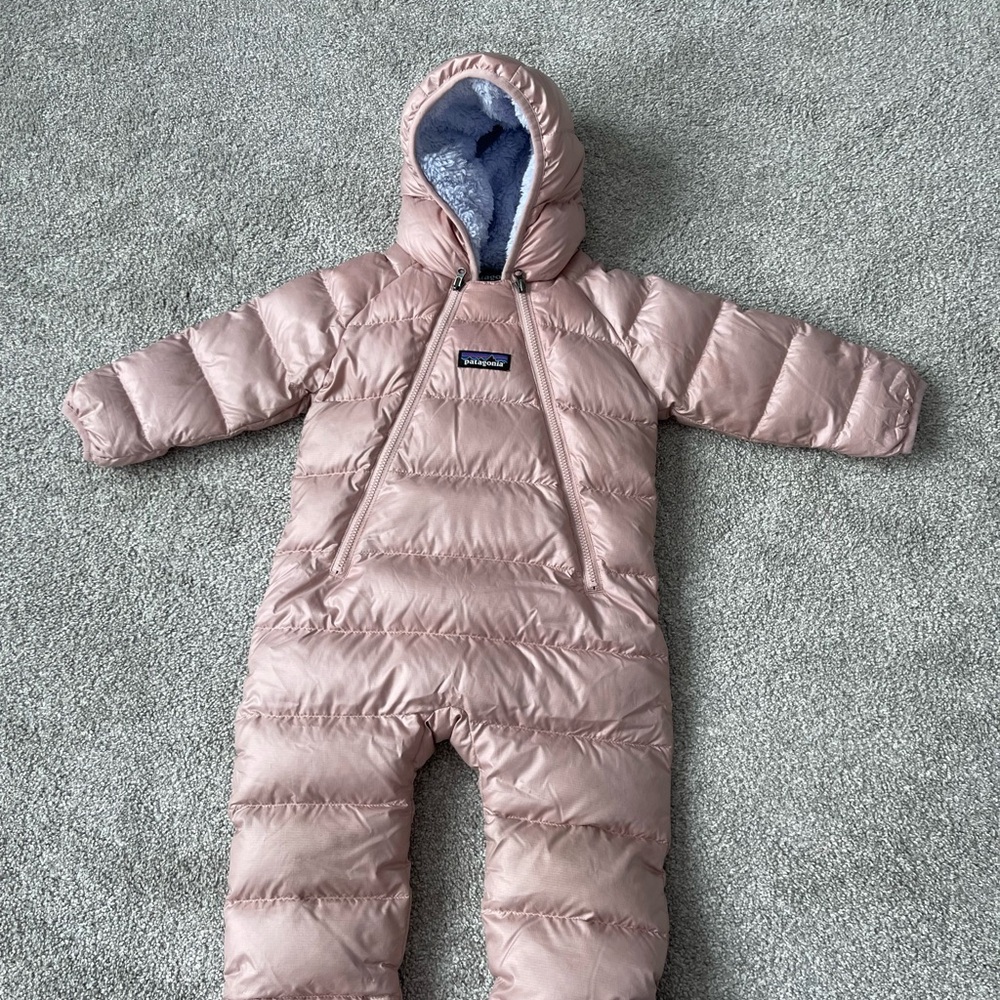 Patagonia Infant Hi-Loft Down Sweater Bunting - 3-6M Fuzzy Mauve